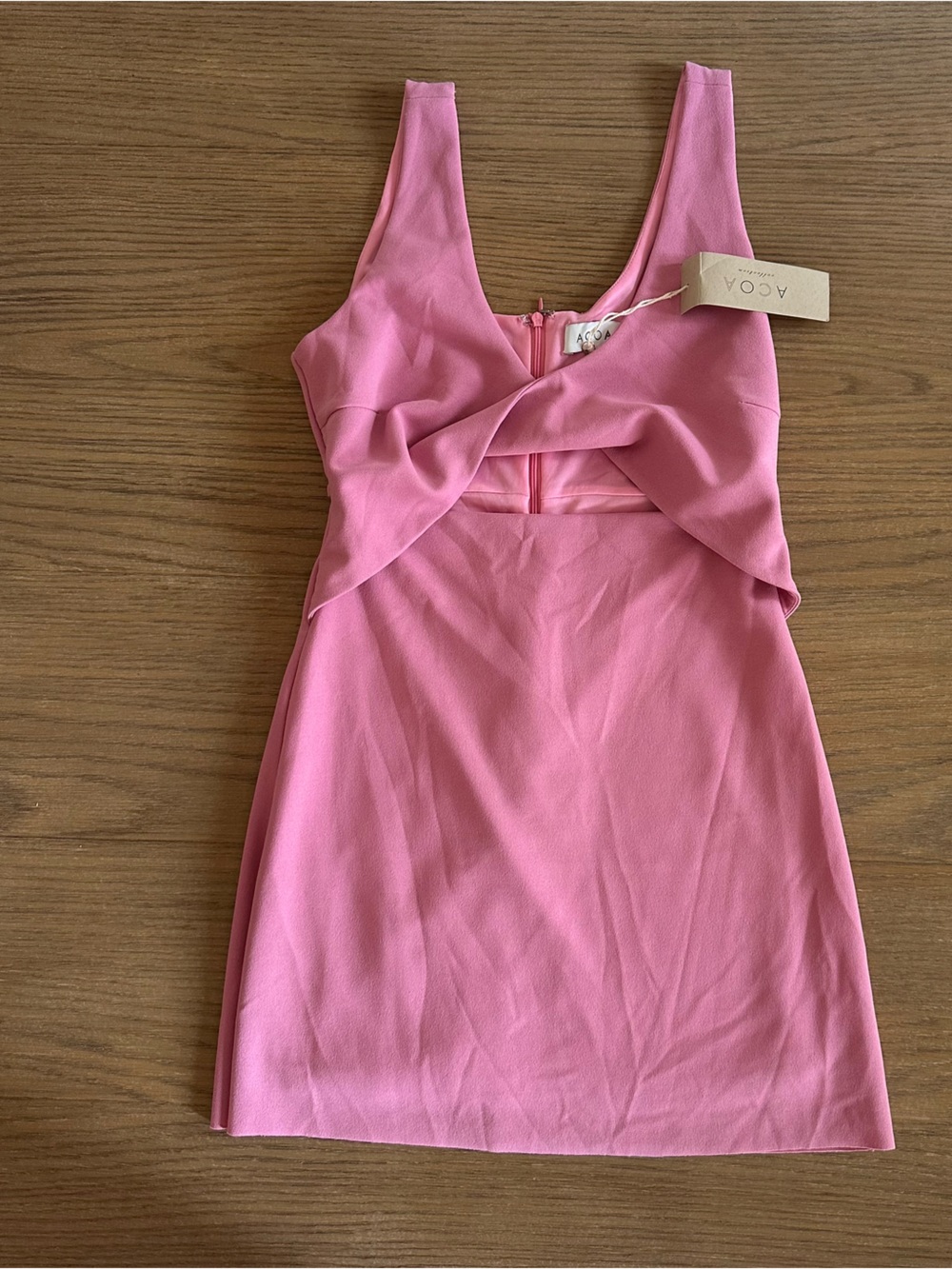 ACOA Pink Cutout Mini Dress Women’s Small NWT Twist Front Bodycon Party